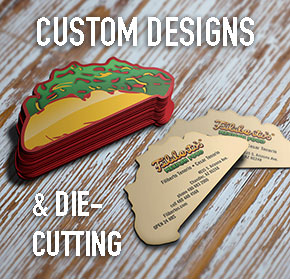 Where can I get custom die-cut business cards in Arizona. AZ Custom die-cut cards